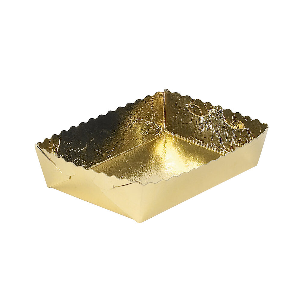 Dessertbakje goud 9x13+3,5H 100st