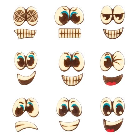 Leman 34786 ogen met mond 180st