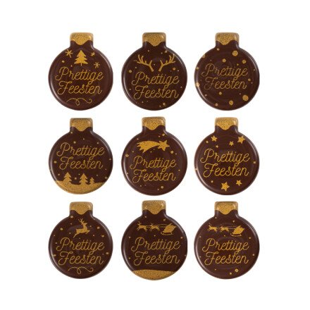 Leman 13587 kerstbal prett. feest. 2,5cm 300st