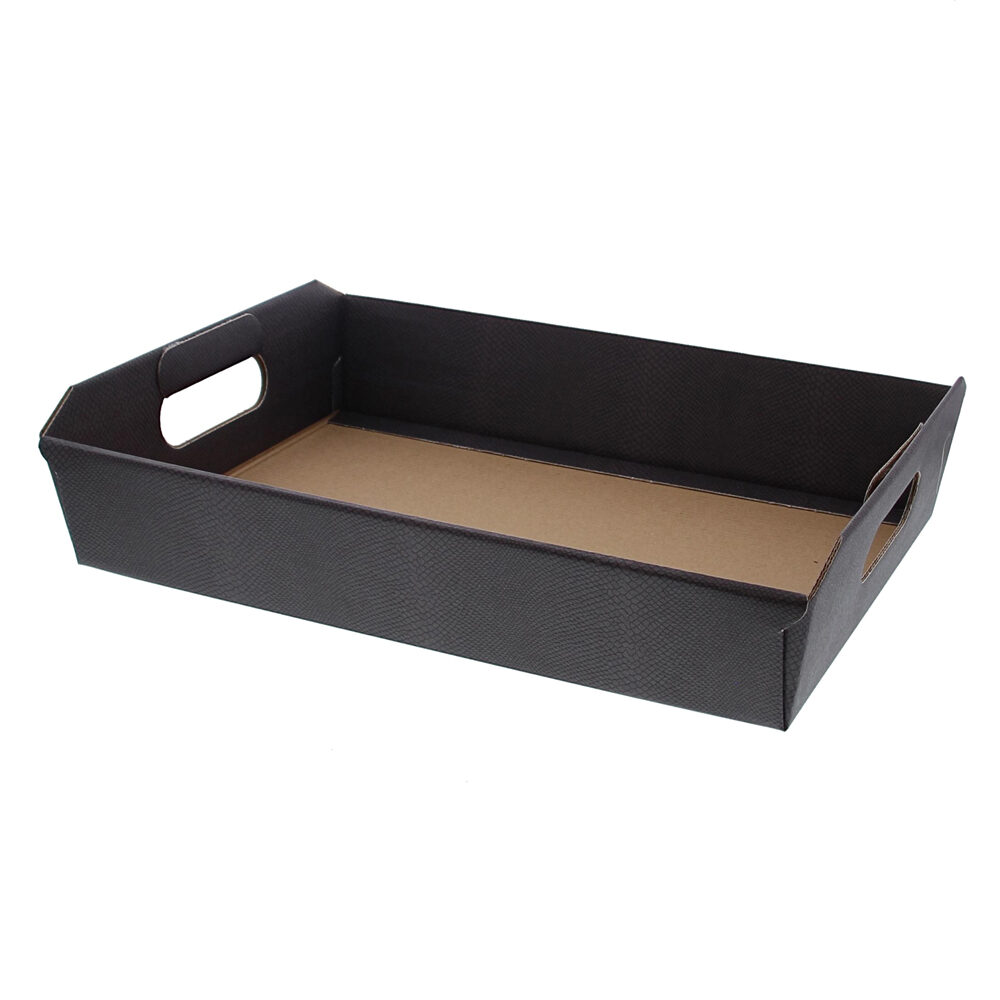 Mand 35x26cm karton skin coffee 30st