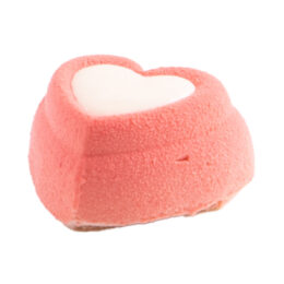 Hartje roze indivi. gebak spiegel 16st