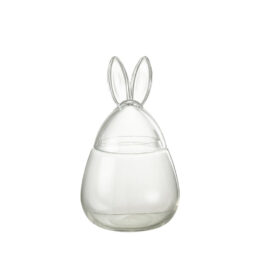 Konijn pot transparant 20x20x34cm