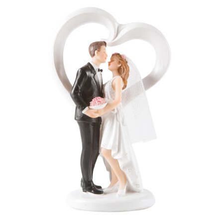Leman 33023 Huwelijk met wit hart 13,5cm 4st