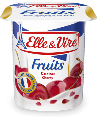 Elle&vire yogh kersen 4x125gr