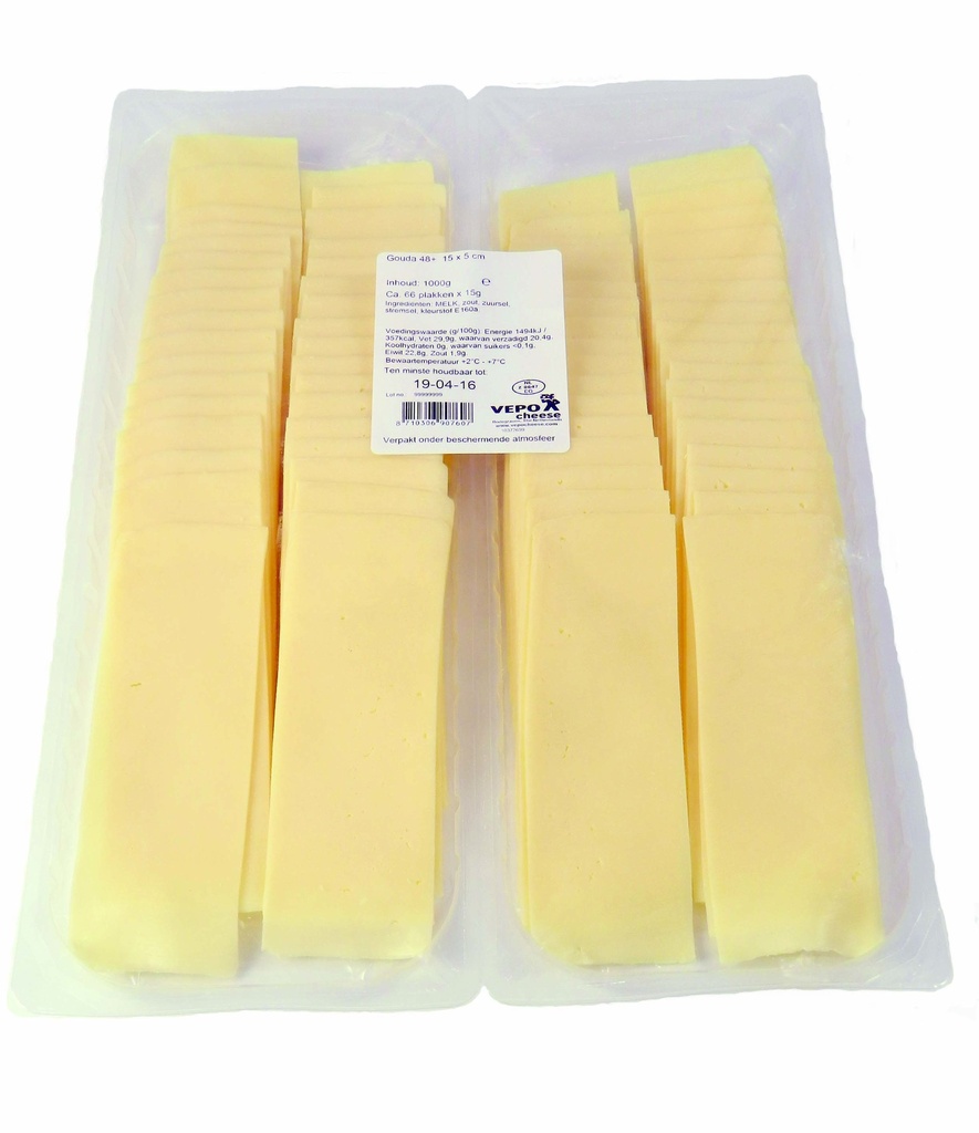 Jonge kaas 15x5cm 6x1kg